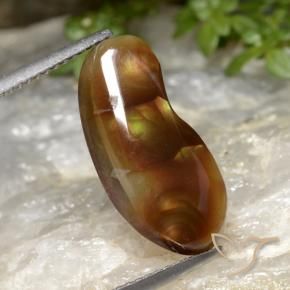 Agate de feu Multicolore naturelle Fantaisie, 5.25 ct, Translucide