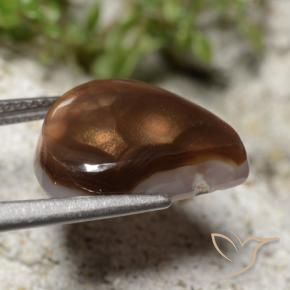 Agate de feu Multicolore naturelle Fantaisie, 5.86 ct, Translucide