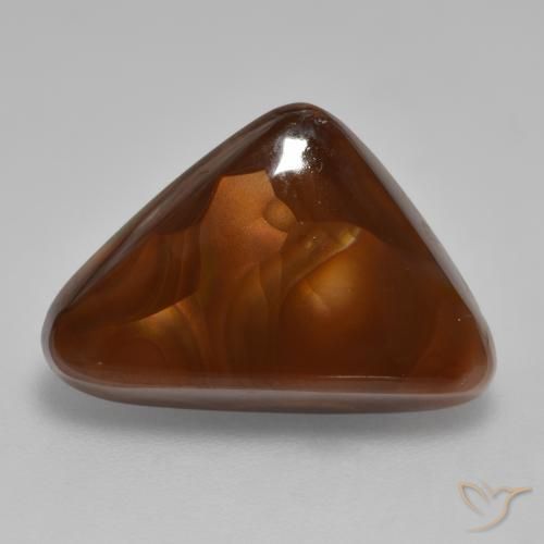 6.64ct Naturel Multicolore Agate de feu, Trillion, Opaque