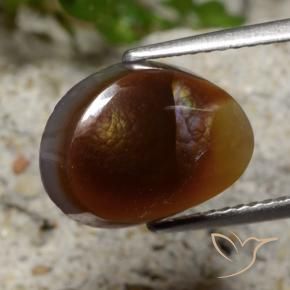 Agate de feu Multicolore naturelle Fantaisie, 4.44 ct, Translucide