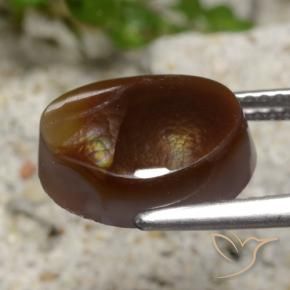 Agate de feu Multicolore naturelle Fantaisie, 4.44 ct, Translucide