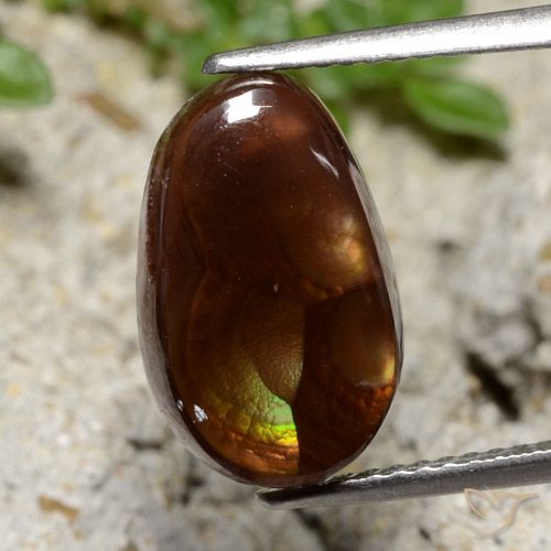 3.99ct Naturel Multicolore Agate de feu, Fantaisie, Translucide