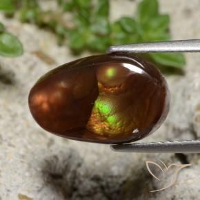Agate de feu Multicolore naturelle Fantaisie, 3.99 ct, Translucide