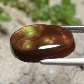 Agate de feu Multicolore naturelle Fantaisie, 3.99 ct, Translucide