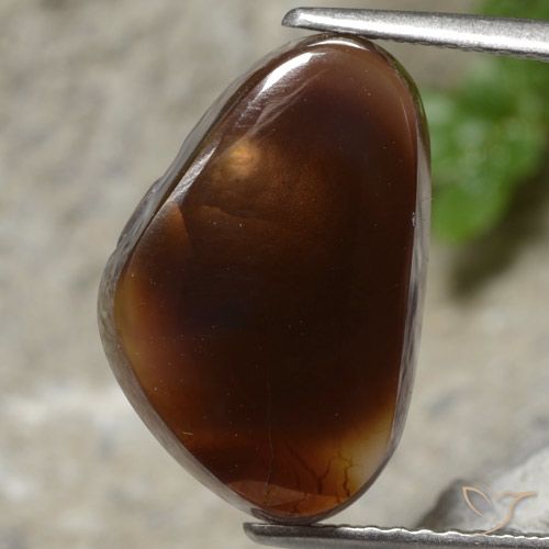5.37ct Naturel Multicolore Agate de feu, Trillion, Translucide