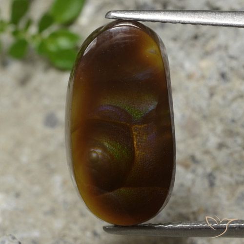 5.99ct Naturel Multicolore Agate de feu, Fantaisie, Translucide