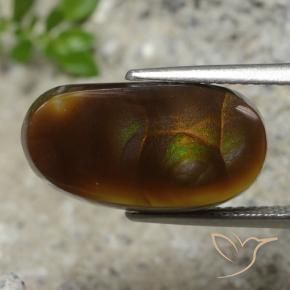 Agate de feu Multicolore naturelle Fantaisie, 5.99 ct, Translucide