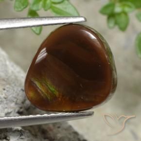 Agate de feu Multicolore naturelle Fantaisie, 3.36 ct, Translucide
