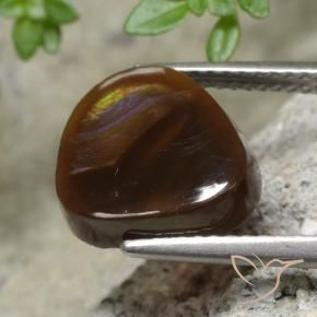 Agate de feu Multicolore naturelle Fantaisie, 3.36 ct, Translucide