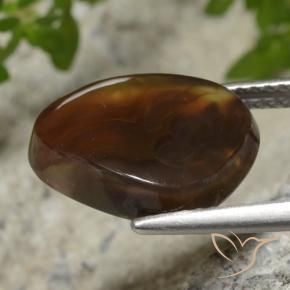 Agate de feu Multicolore naturelle Trillion, 4.62 ct, Translucide