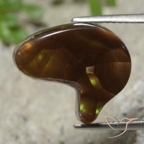 Agate de feu Multicolore naturelle Fantaisie, 6.76 ct, Translucide
