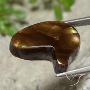 Agate de feu Multicolore naturelle Fantaisie, 6.76 ct, Translucide