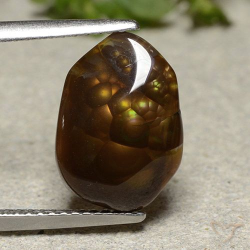 4.26ct Naturel Multicolore Agate de feu, Fantaisie, Translucide