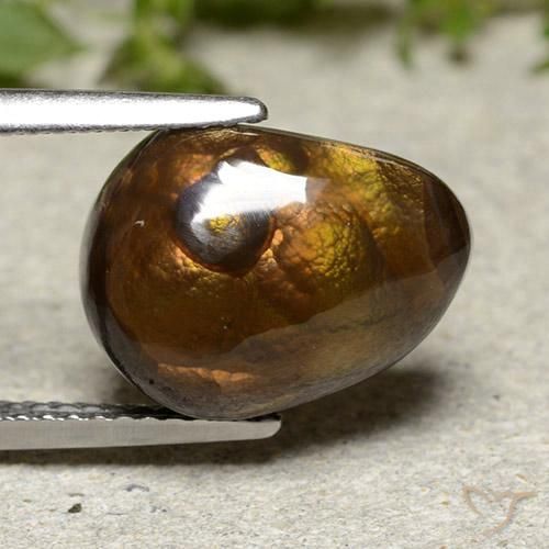 Agate de feu Multicolore naturelle Fantaisie, 6.07 ct, Opaque
