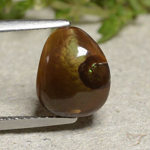 3.31ct Naturel Multicolore Agate de feu, Fantaisie, Translucide