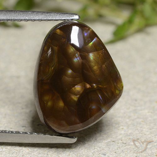 5.95ct Naturel Multicolore Agate de feu, Fantaisie, Opaque