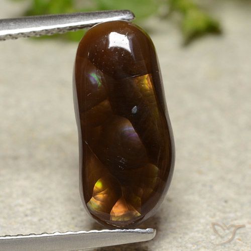 3.79ct Naturel Multicolore Agate de feu, Fantaisie, Opaque