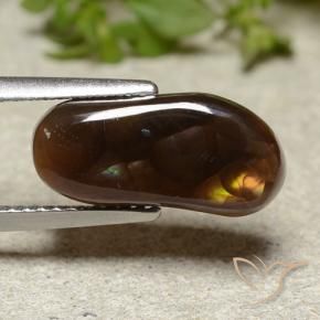Agate de feu Multicolore naturelle Fantaisie, 3.79 ct, Opaque