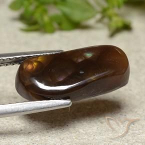 Agate de feu Multicolore naturelle Fantaisie, 3.79 ct, Opaque