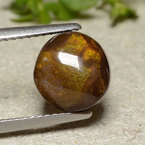 3.92ct Naturel Multicolore Agate de feu, Tour, Opaque