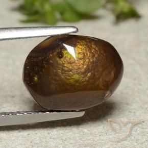 Agate de feu Multicolore naturelle Fantaisie, 3.69 ct, Opaque