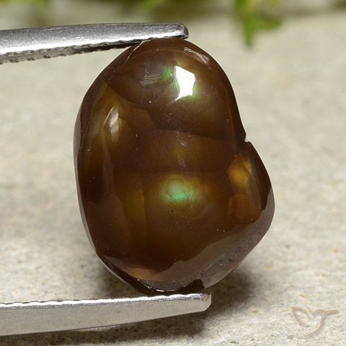 5.80ct Naturel Multicolore Agate de feu, Fantaisie, Translucide
