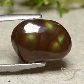 Agate de feu Multicolore naturelle Fantaisie, 5.80 ct, Translucide
