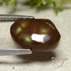 Agate de feu Multicolore naturelle Fantaisie, 5.80 ct, Translucide