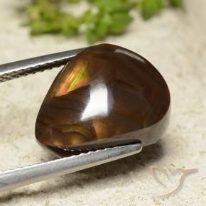 Agate de feu Multicolore naturelle Fantaisie, 7.07 ct, Translucide