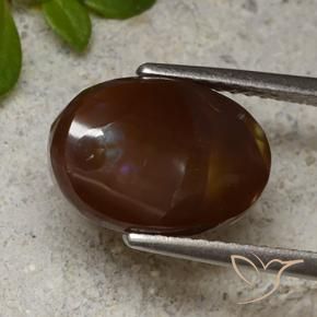 Agate de feu Multicolore naturelle ovale, 3.93 ct, Opaque