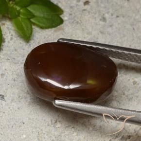 Agate de feu Multicolore naturelle ovale, 3.93 ct, Opaque