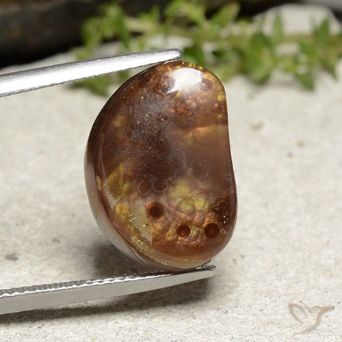 10.09ct Naturel Multicolore Agate de feu, Fantaisie, Opaque