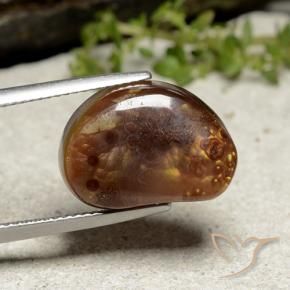 Agate de feu Multicolore naturelle Fantaisie, 10.09 ct, Opaque