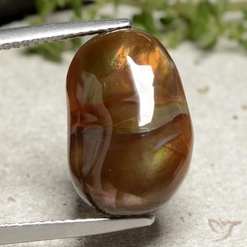 7.57ct Naturel Multicolore Agate de feu, Fantaisie, Opaque
