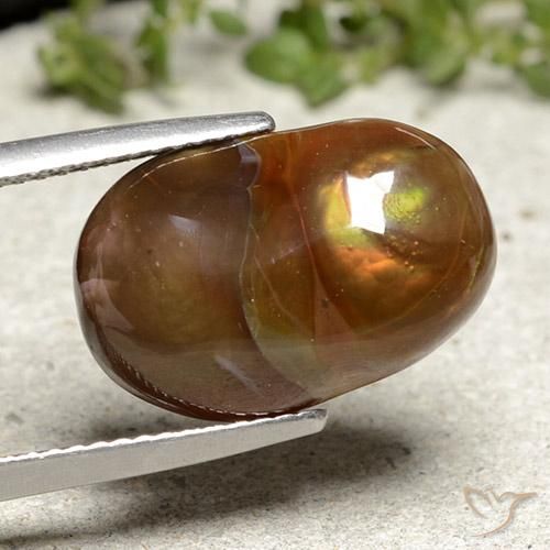 Agate de feu Multicolore naturelle Fantaisie, 7.57 ct, Opaque