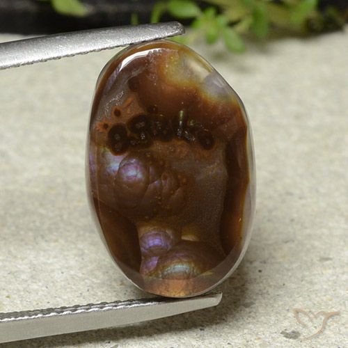 7.65ct Naturel Multicolore Agate de feu, ovale, Opaque