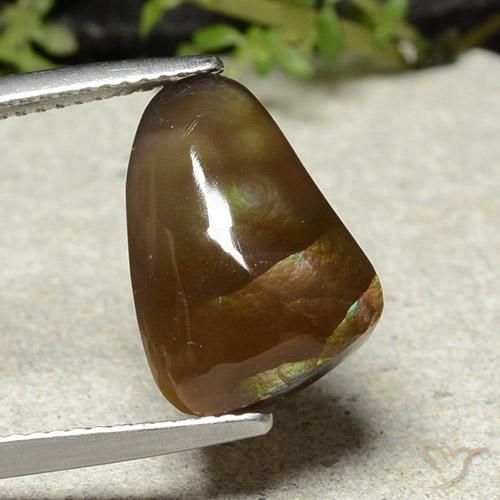 8.38ct Naturel Multicolore Agate de feu, Fantaisie, Opaque