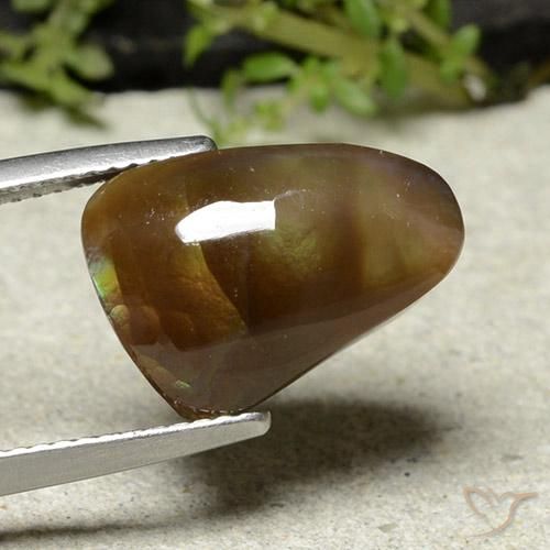 Agate de feu Multicolore naturelle Fantaisie, 8.38 ct, Opaque