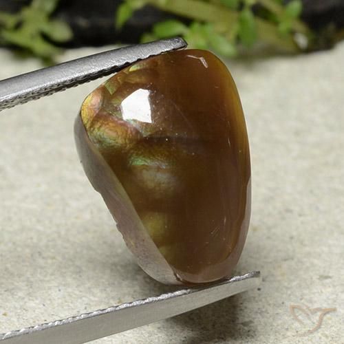 Agate de feu Multicolore naturelle Fantaisie, 8.38 ct, Opaque