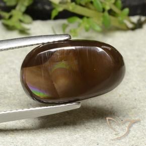 Agate de feu Multicolore naturelle Fantaisie, 6.46 ct, Opaque