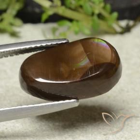 Agate de feu Multicolore naturelle Fantaisie, 6.46 ct, Opaque