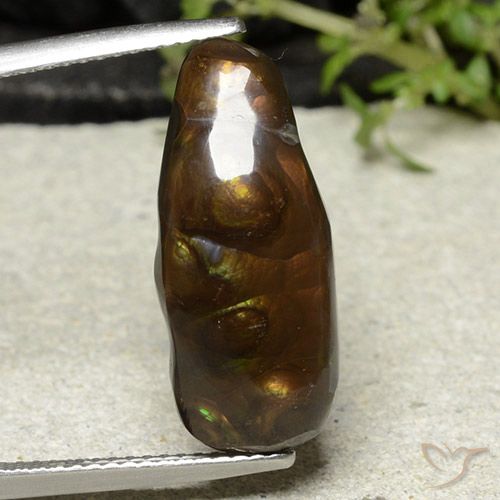 8.81ct Naturel Multicolore Agate de feu, Fantaisie, Opaque