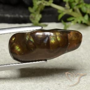 Agate de feu Multicolore naturelle Fantaisie, 8.81 ct, Opaque