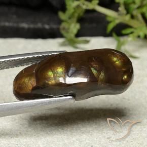 Agate de feu Multicolore naturelle Fantaisie, 8.81 ct, Opaque