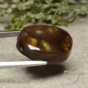 Agate de feu Multicolore naturelle Fantaisie, 7.95 ct, Opaque