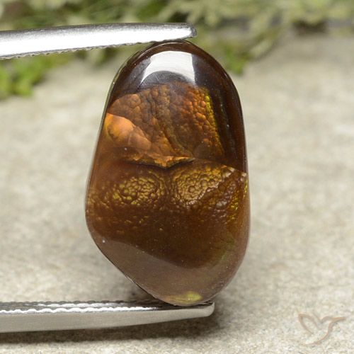 7.17ct Naturel Multicolore Agate de feu, Fantaisie, Opaque