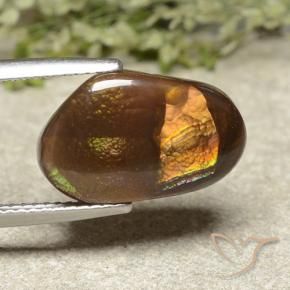 Agate de feu Multicolore naturelle Fantaisie, 7.17 ct, Opaque