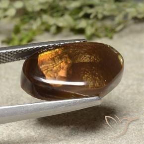 Agate de feu Multicolore naturelle Fantaisie, 7.17 ct, Opaque