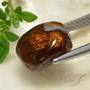 Agate de feu Multicolore naturelle Fantaisie, 3.52 ct, Opaque
