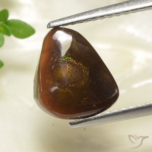 2.56ct Naturel Multicolore Agate de feu, Fantaisie, Opaque